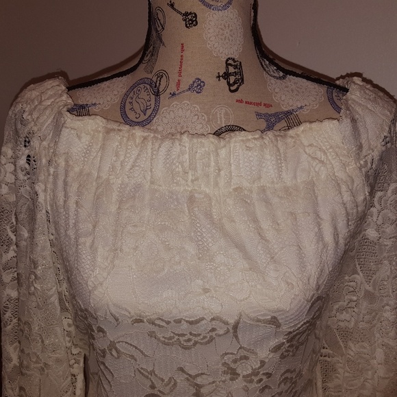 SOLD///JACK by BB Dakota Ivory Floral Lace Dress - Picture 3 of 7